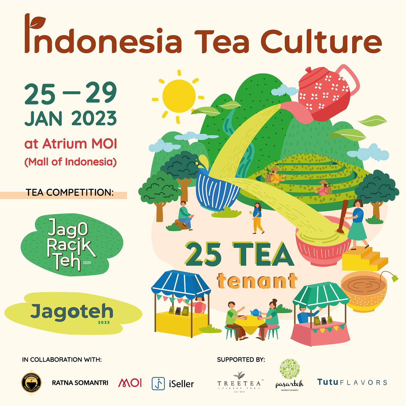 Indonesia Tea Culture Poster